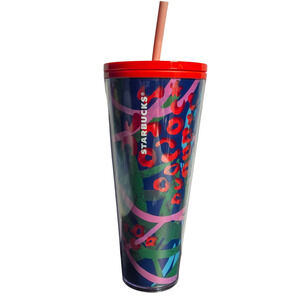 Starbucks New 2021 Summer Jungle Cheetah 24 oz acrylic tumbler